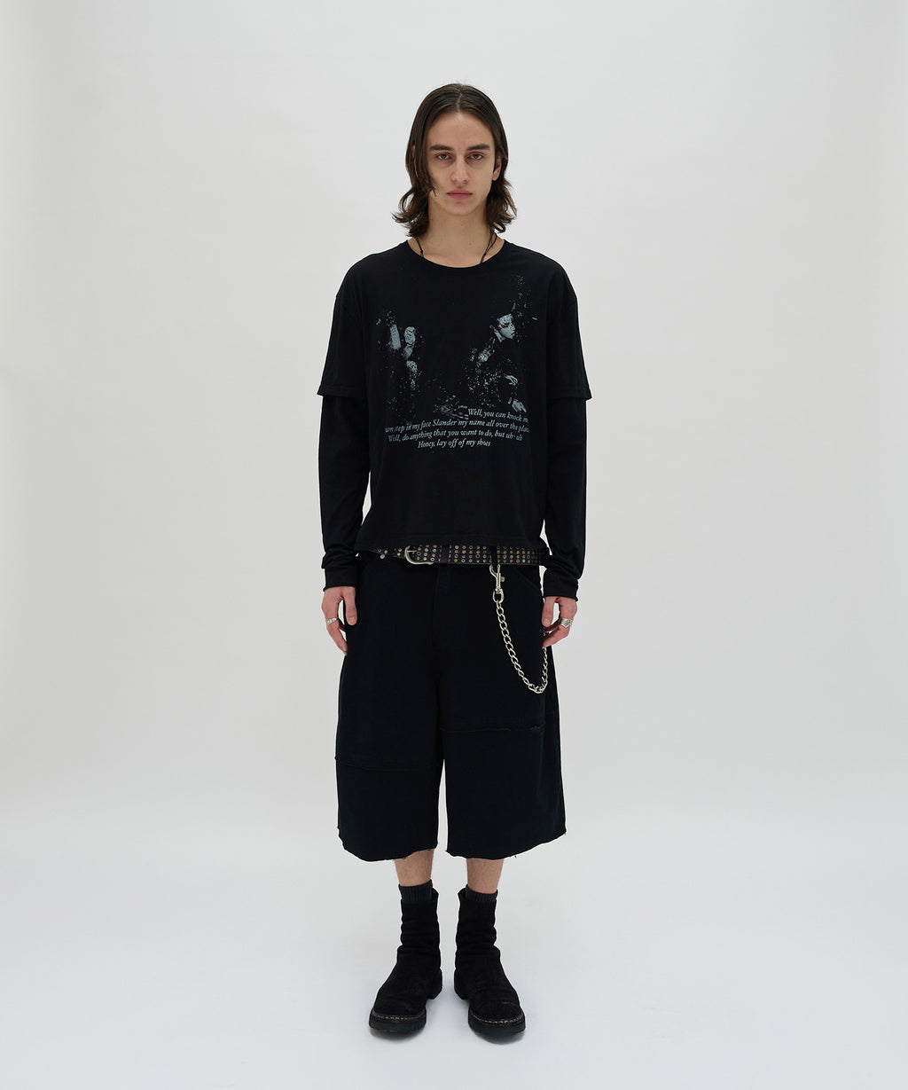 CUT EDGE SHORTS [BLACK]