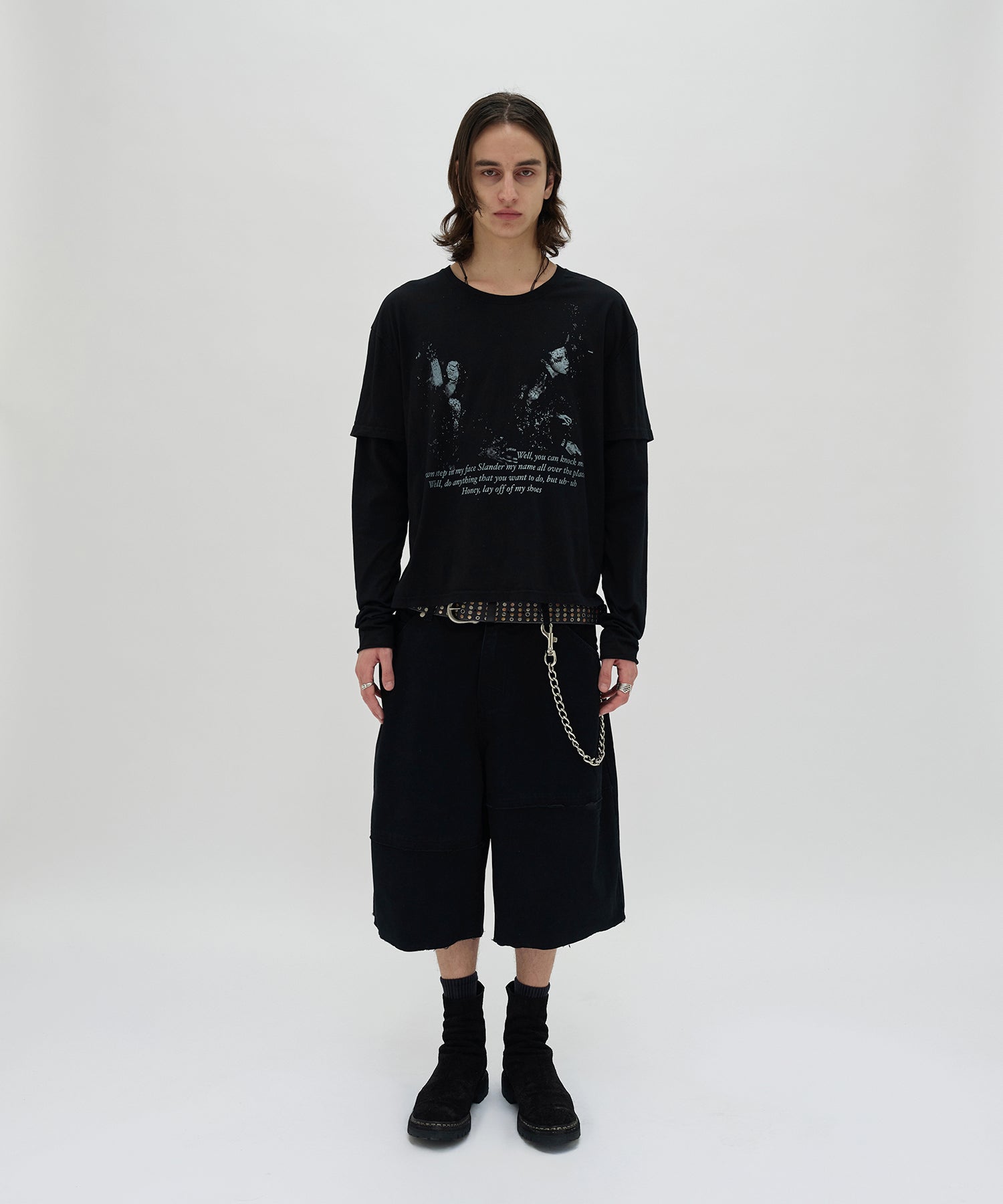 CUT EDGE SHORTS [BLACK]