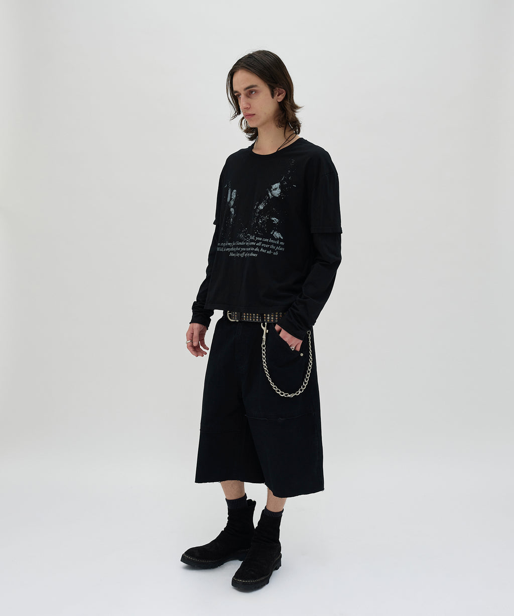 CUT EDGE SHORTS [BLACK]