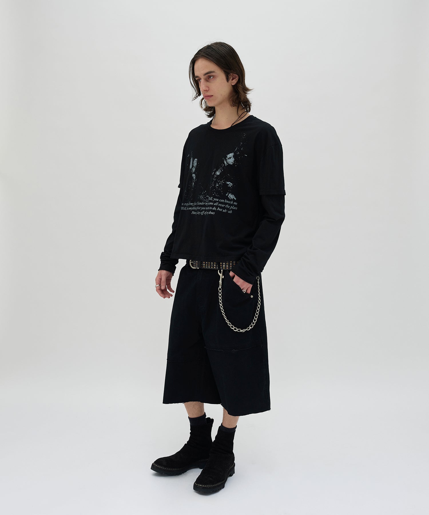 CUT EDGE SHORTS [BLACK]