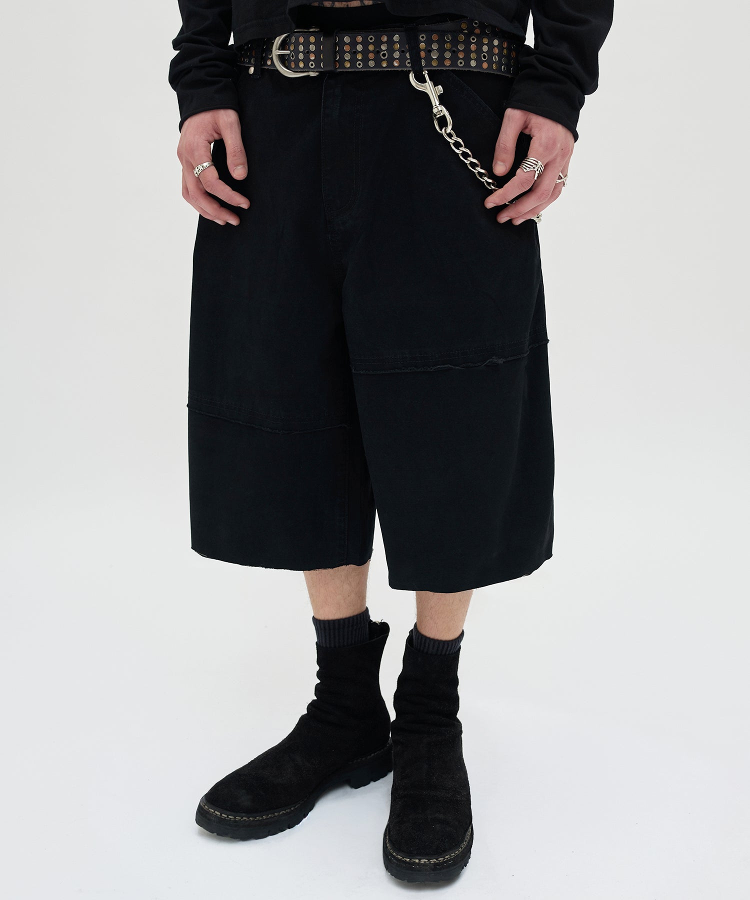 CUT EDGE SHORTS [BLACK]