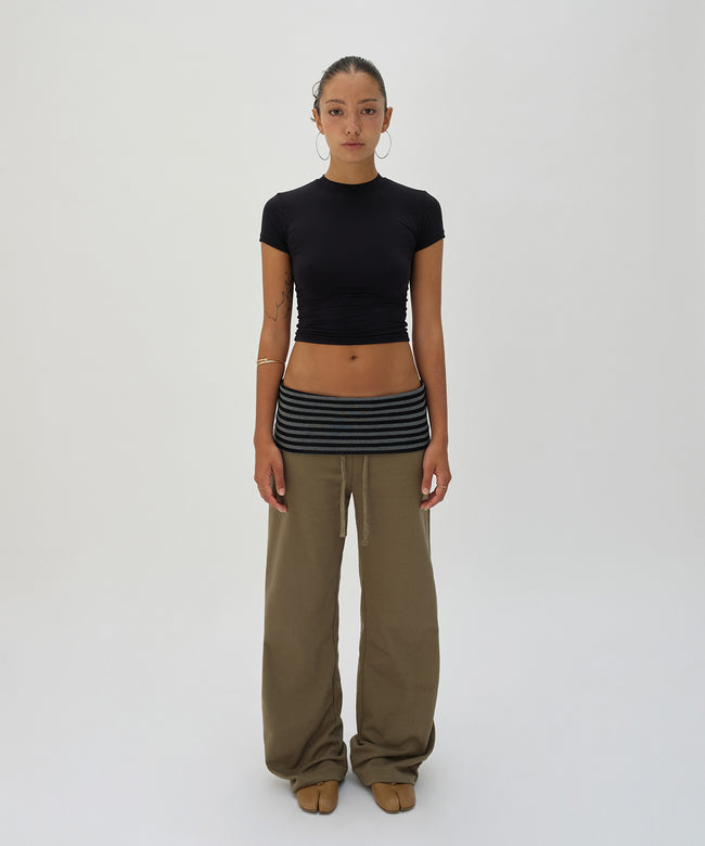 LAYERED LONG PANTS [KHAKI] Main Image