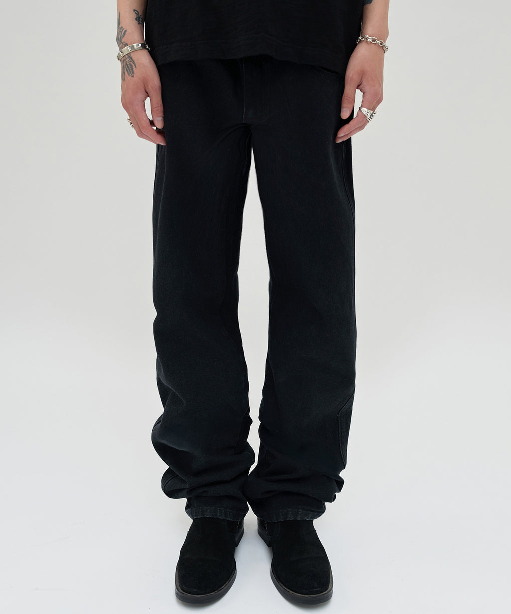 REGULAR STRAIGHT DENIM [BLACK]