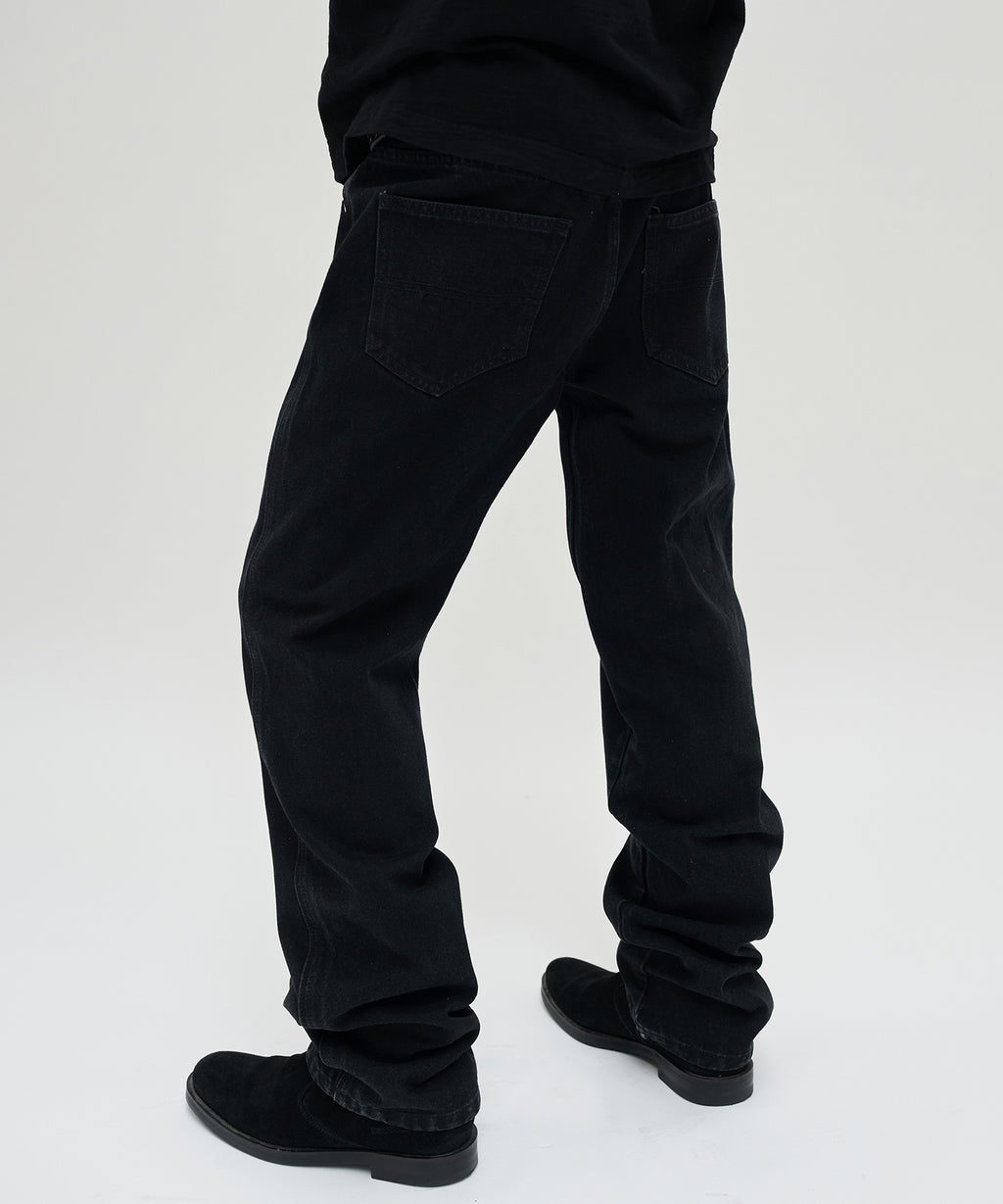 REGULAR STRAIGHT DENIM [BLACK]