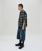 CHECK SHORT SLEEVE SHIRT [BLACK]