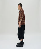 CHECK SHORT SLEEVE SHIRT [LIGHT BROWN]