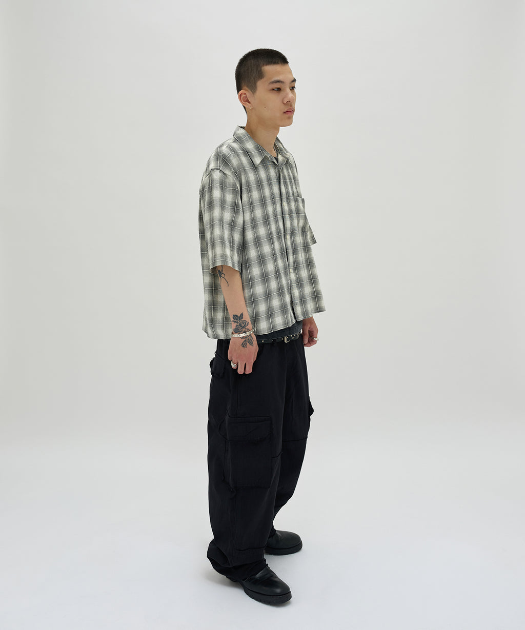 CHECK SHORT SLEEVE SHIRT [IVORY]