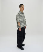 CHECK SHORT SLEEVE SHIRT [IVORY]