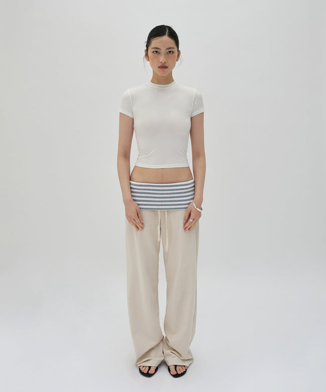LAYERED LONG PANTS [IVORY] Main Image