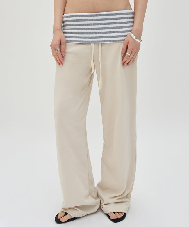 LAYERED LONG PANTS [IVORY] Hover Image