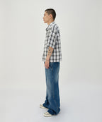CHECK SHORT SLEEVE SHIRT [WHITE]