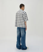 CHECK SHORT SLEEVE SHIRT [WHITE]