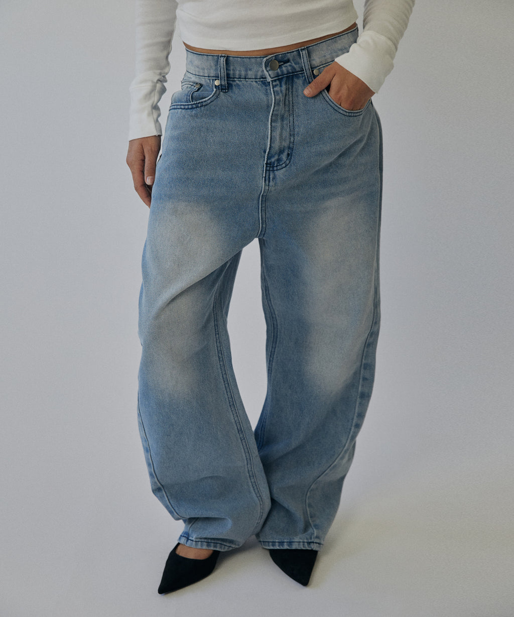 CINCH BACK DENIM [LIGHT BLUE]