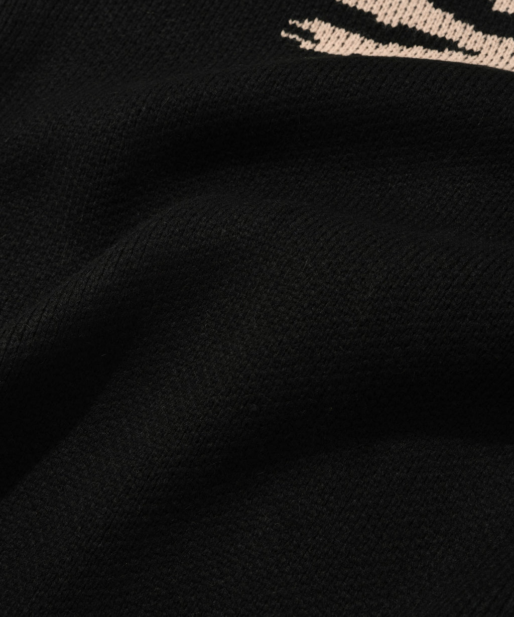 SKULL COWICHAN SWEATER [BLACK]