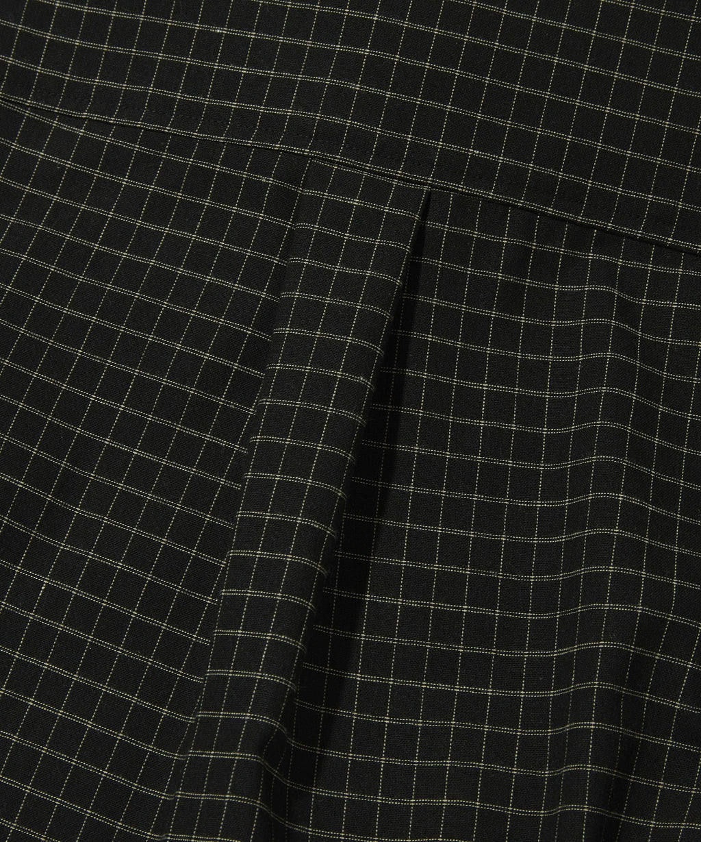 CROPPED CHECK SHIRT [BLACK]