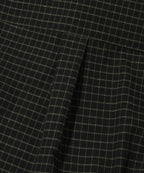 CROPPED CHECK SHIRT [BLACK]