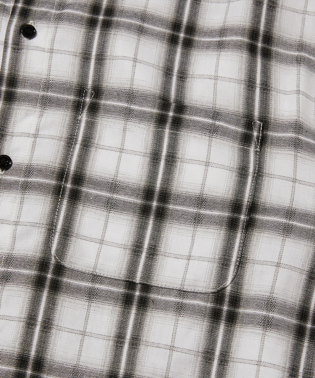 CROPPED CHECK SHIRT [WHITE]