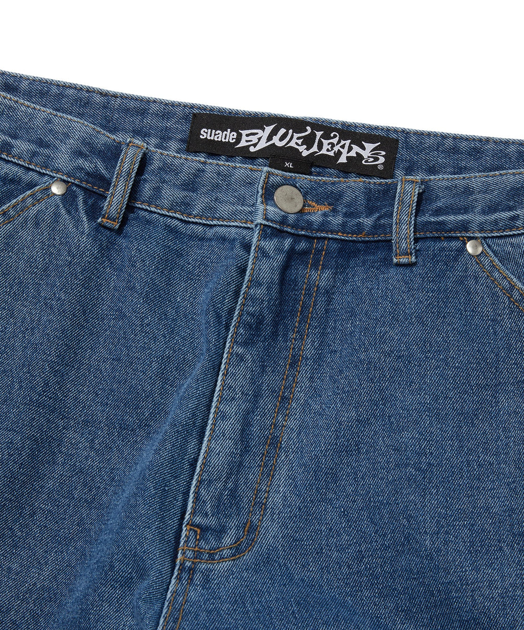 CARPENTER DENIM SHORTS [BLUE]