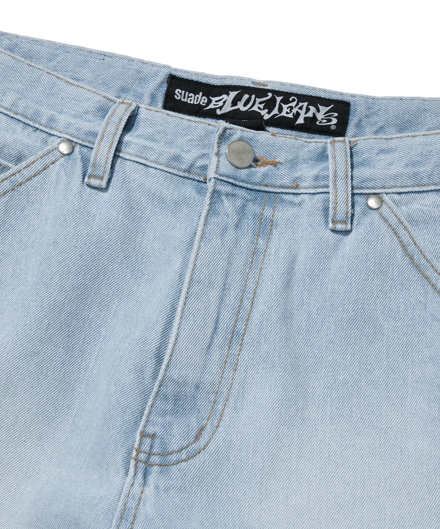 CARPENTER DENIM SHORTS [LIGHT BLUE]