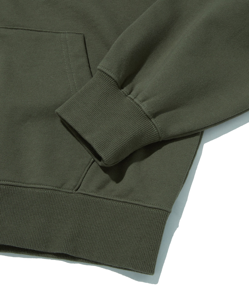 LOOSE SUADE HOOD ZIP UP [KHAKI]