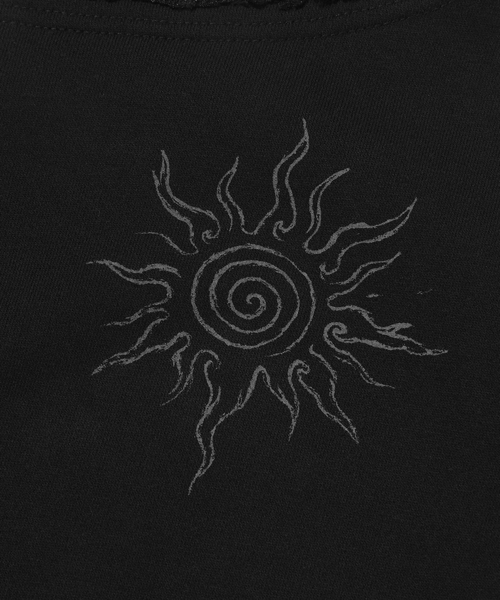 SUNNY ONE SHOULDER CREWNECK [BLACK]