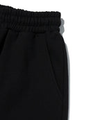 WIDE SWEAT SHORTS [BLACK]