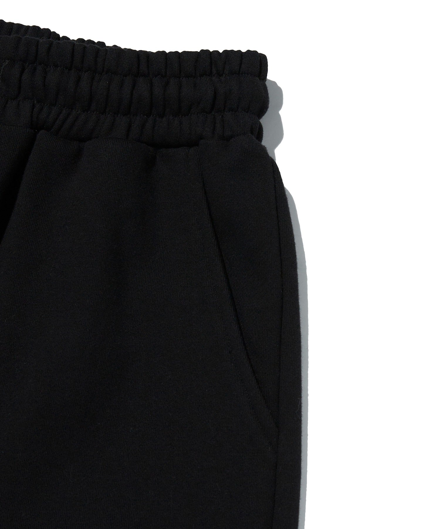 WIDE SWEAT SHORTS [BLACK]