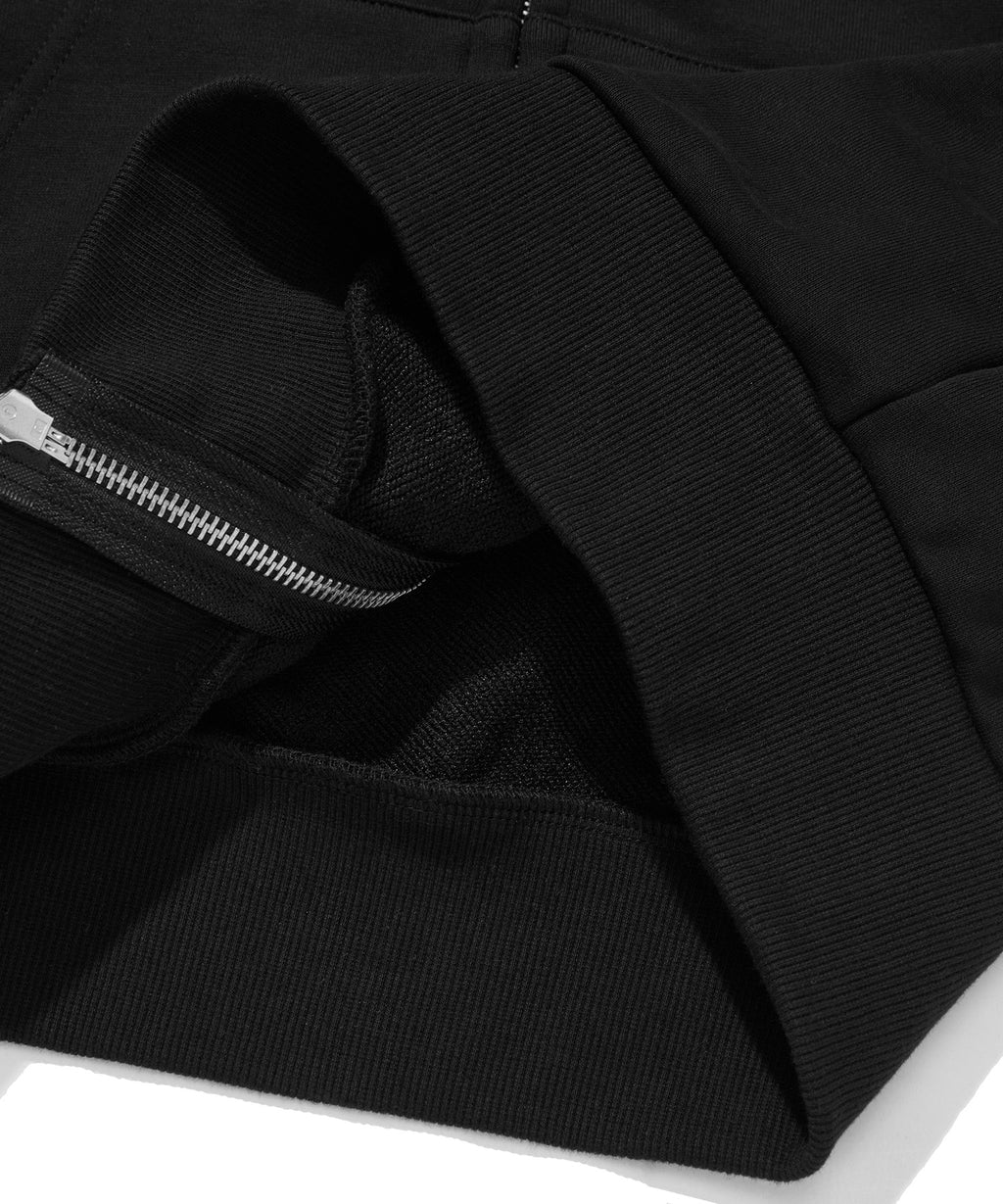 NORMAL HOOD ZIP UP [BLACK]