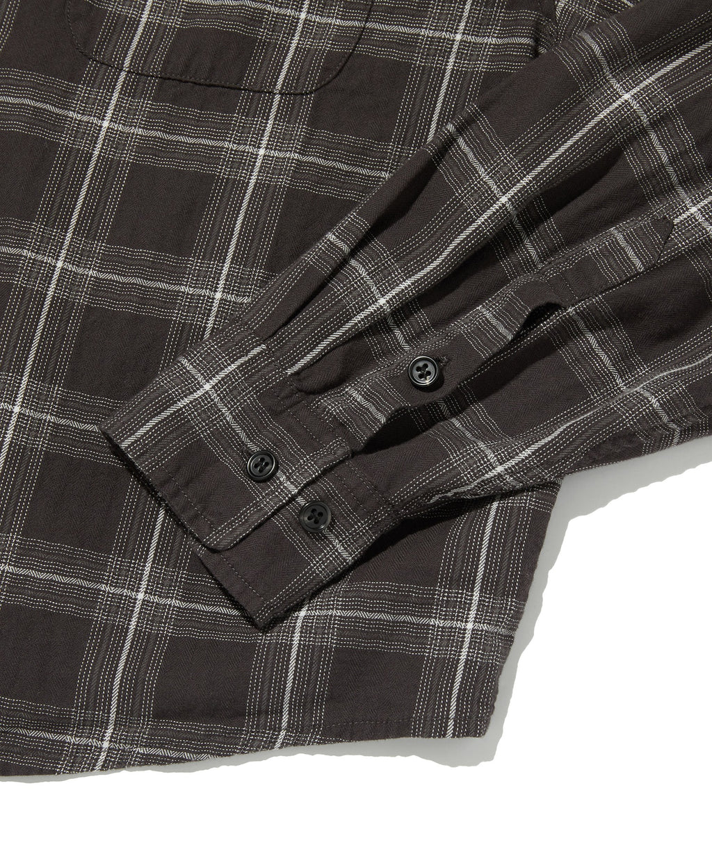 CROPPED CHECK SHIRT [GRAY]