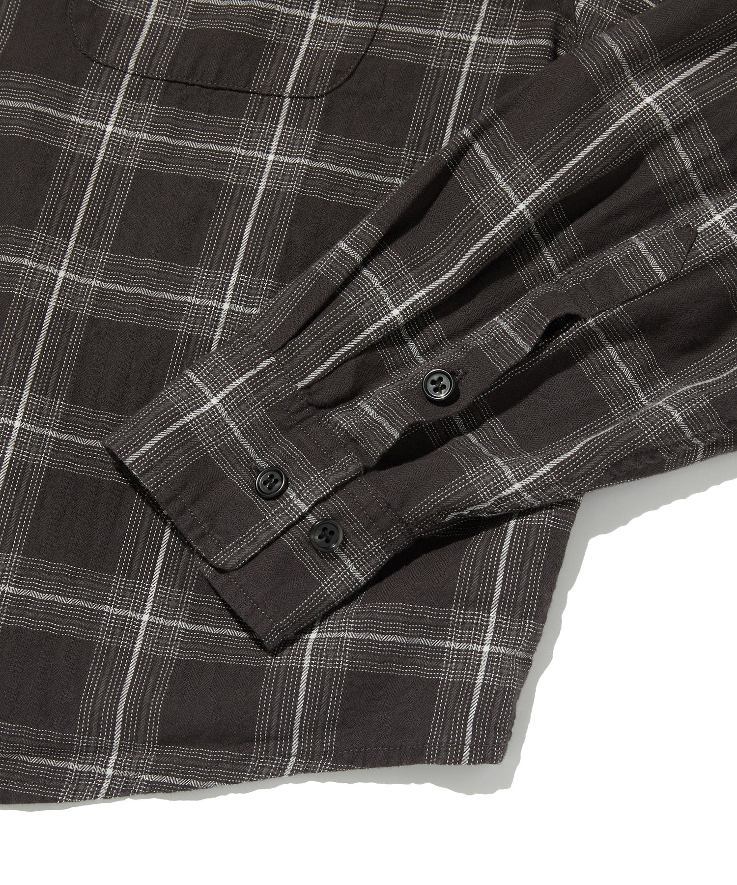 CROPPED CHECK SHIRT [GRAY]
