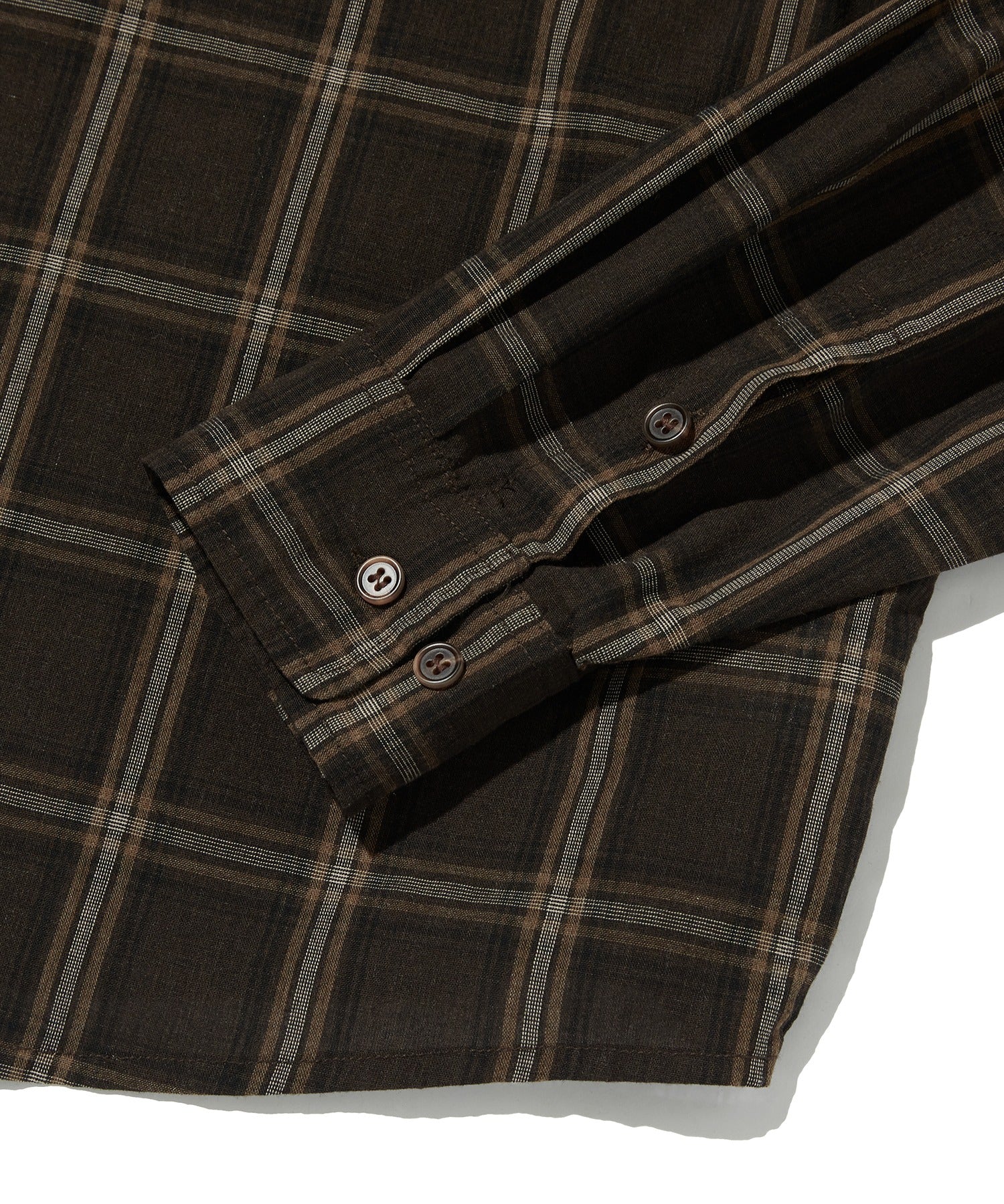 CROPPED CHECK SHIRT [BROWN]