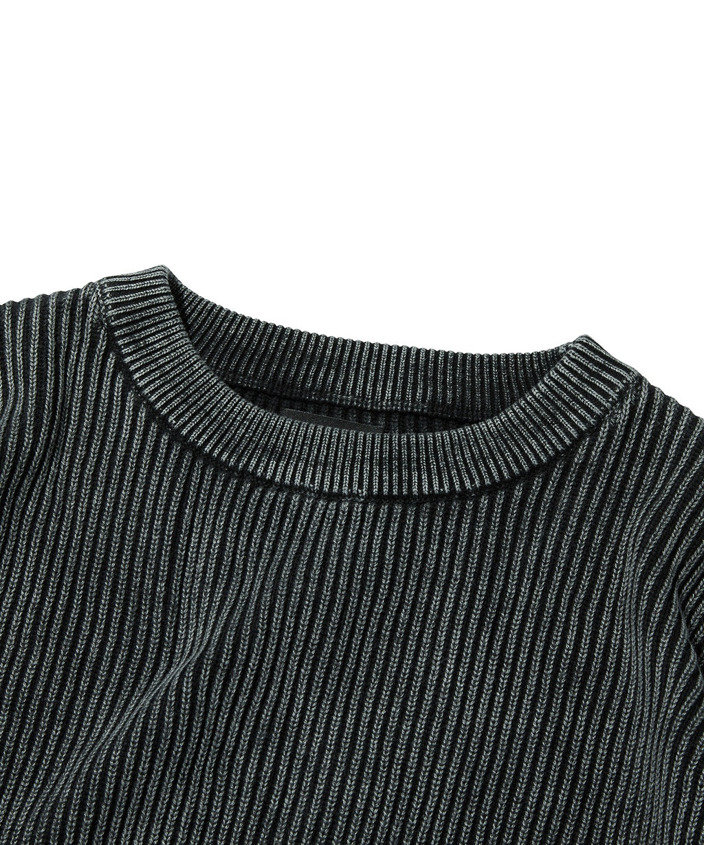 WASHED KNIT [BLACK]