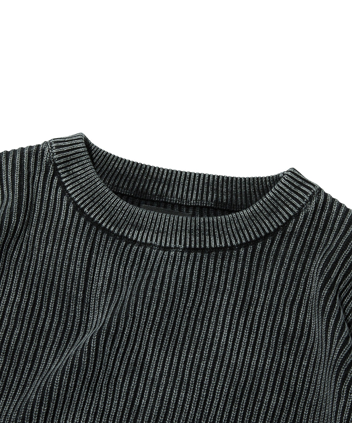 WASHED KNIT [BLACK]