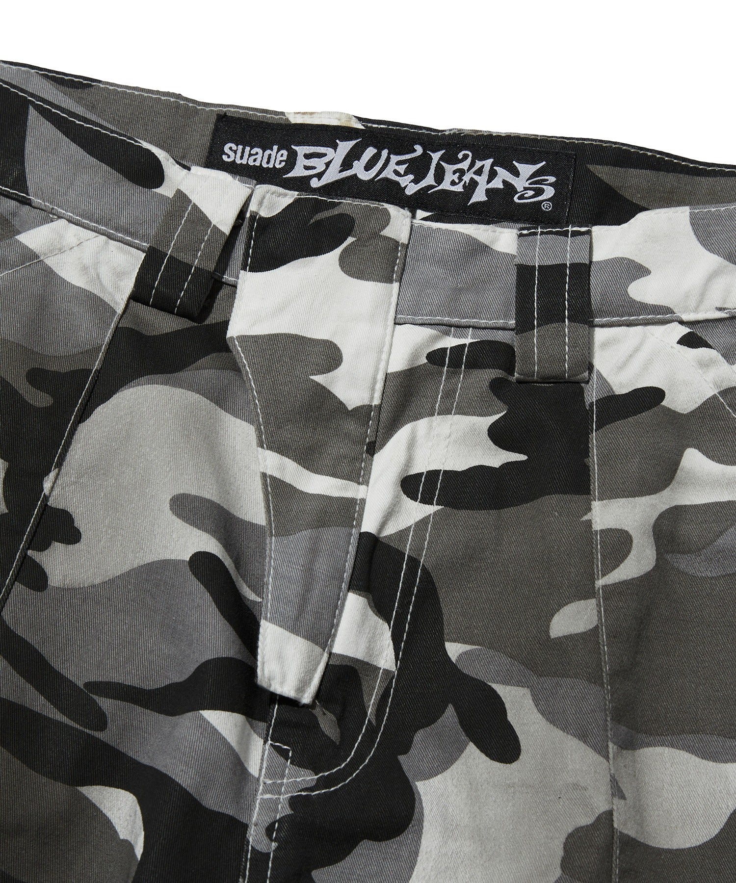 WIDE CARGO SHORTS [WHITE CAMO]