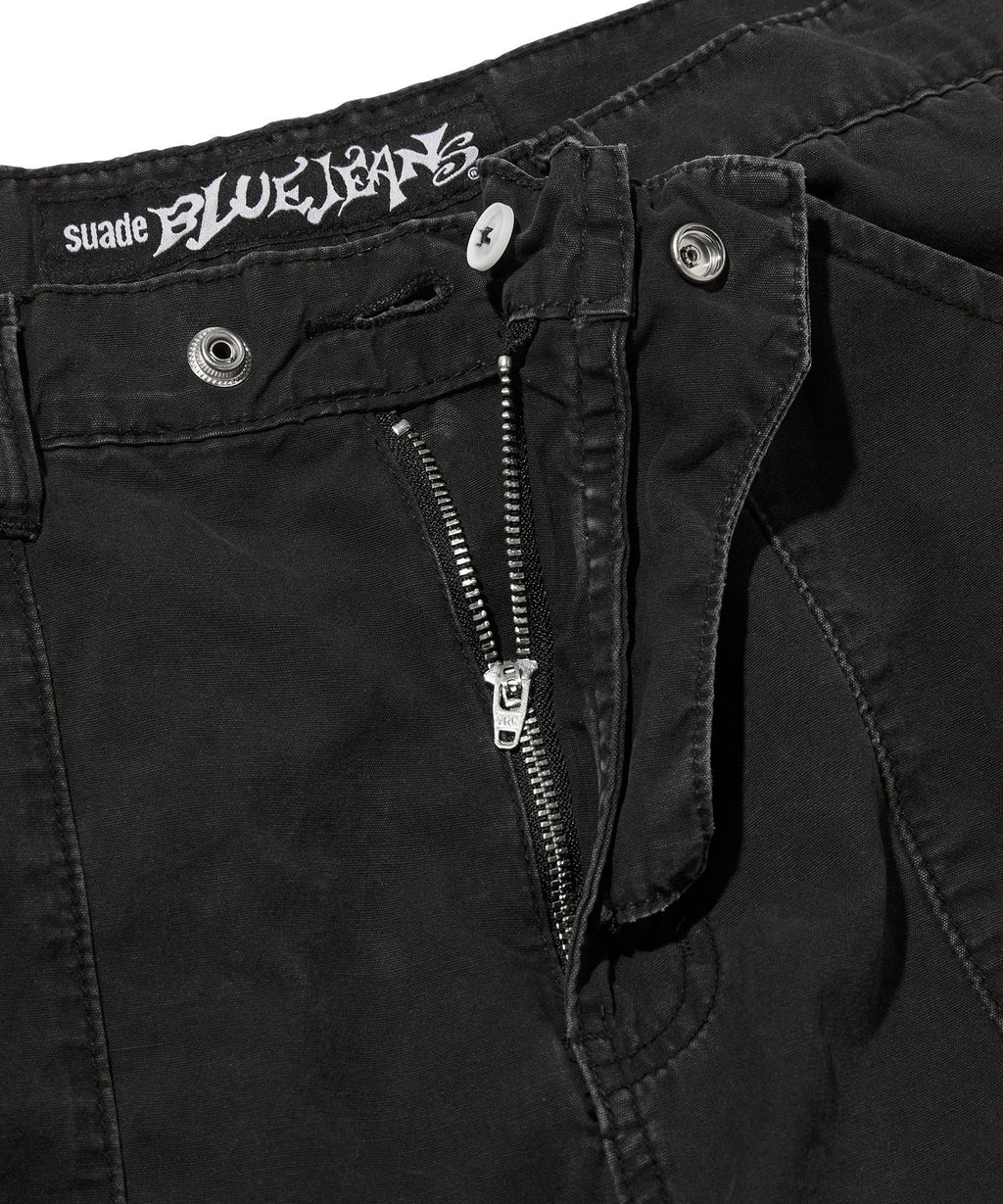 WIDE CARGO SHORTS [BLACK]