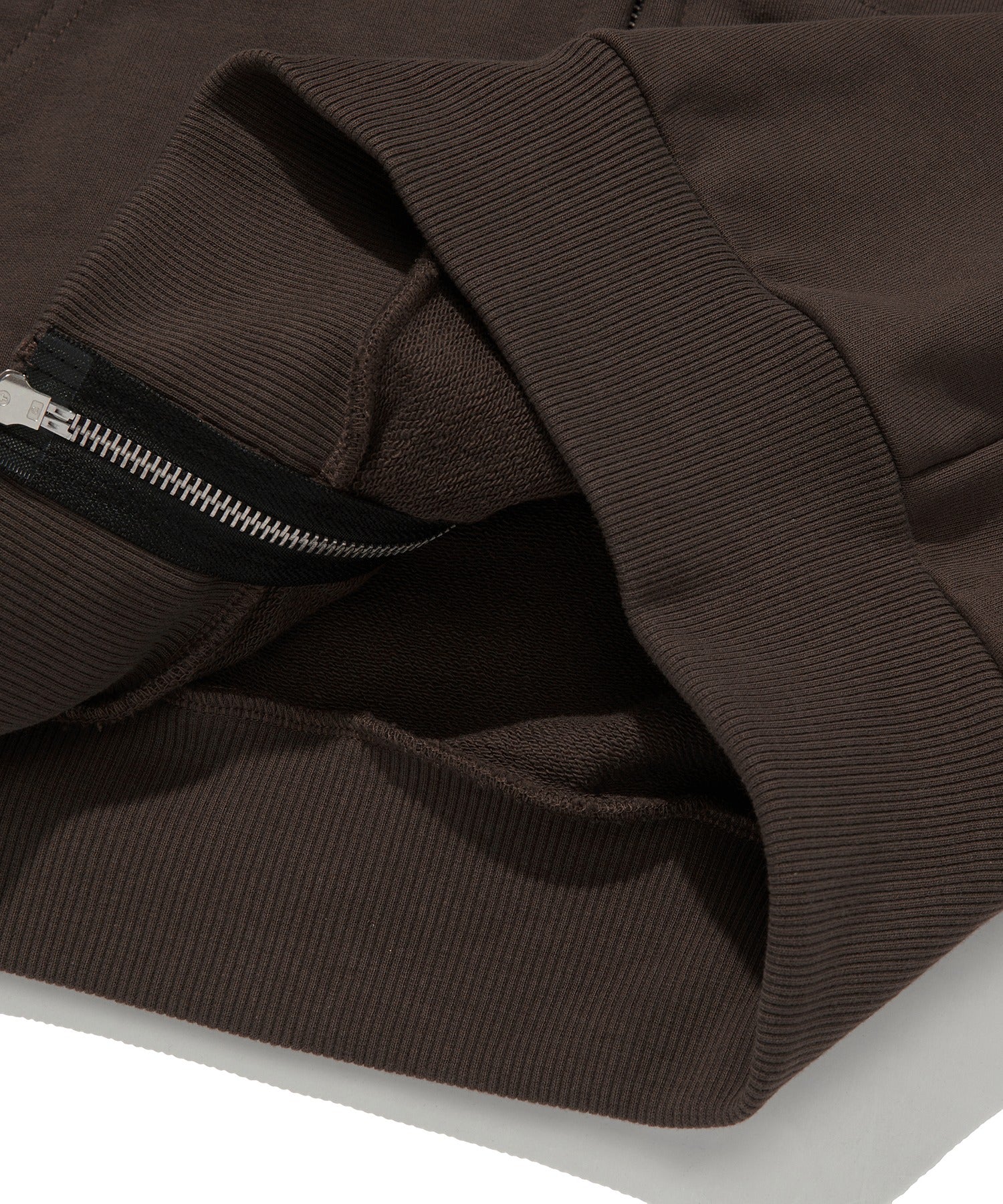 NORMAL HOOD ZIP UP [BROWN]