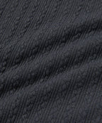CABLE HENLEY NECK [CHARCOAL GRAY]