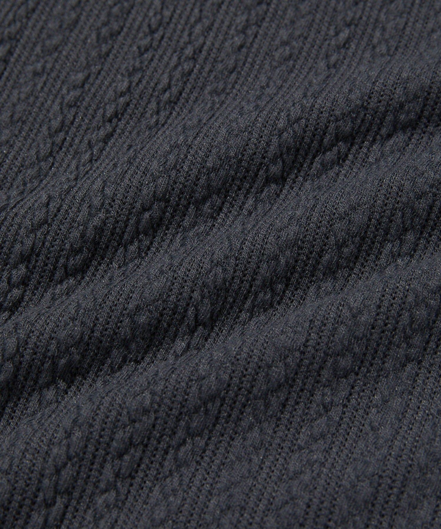 CABLE HENLEY NECK [CHARCOAL GRAY]