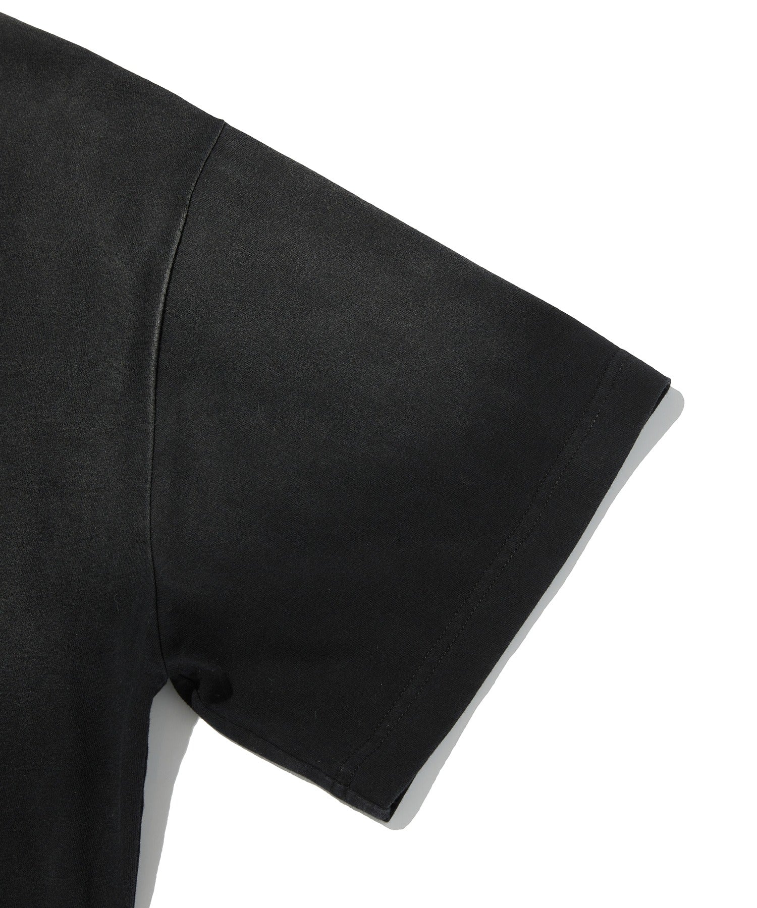 POCKET CROPPED TEE [WASHING BLACK]