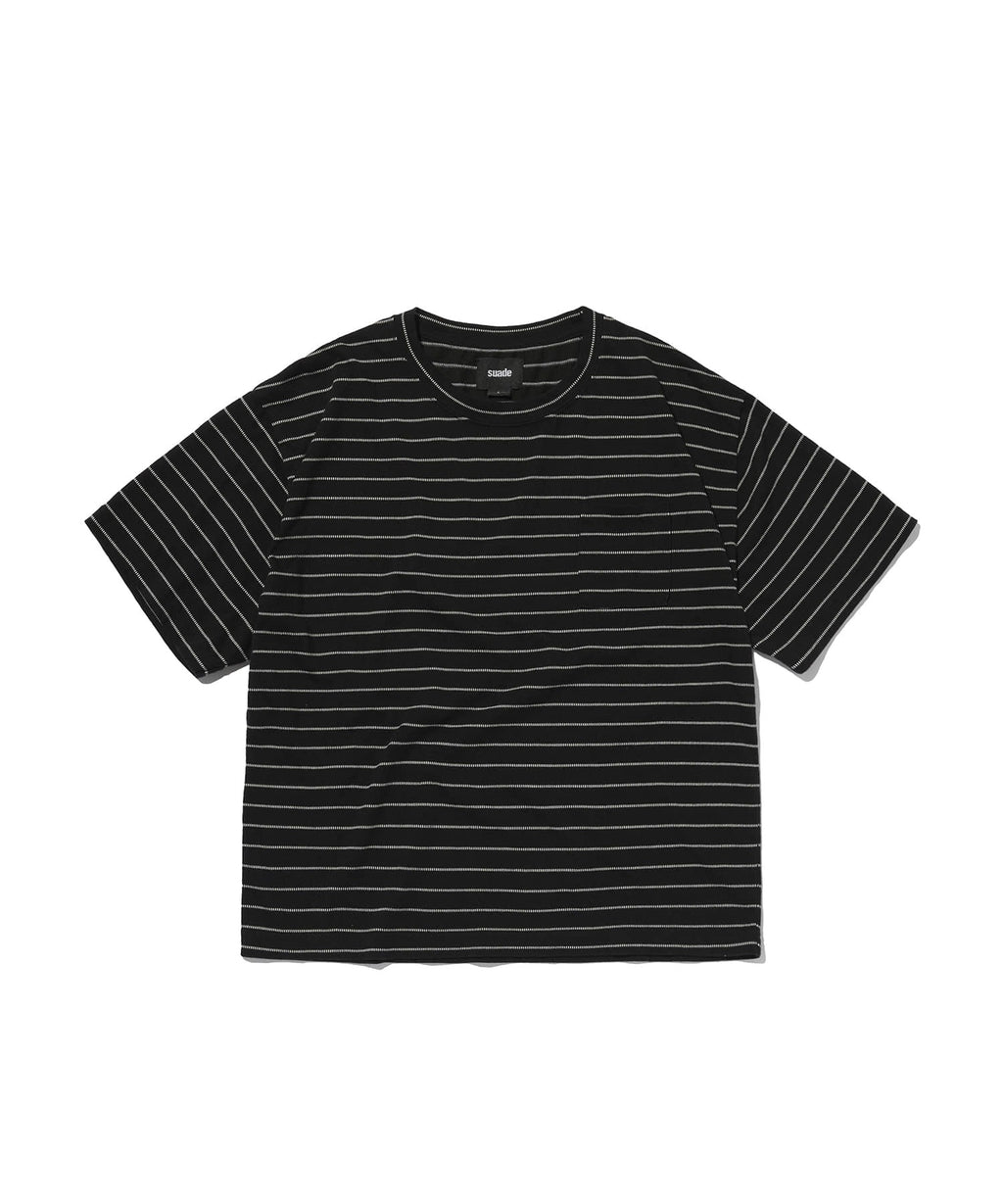TEXTURED POCKET TEE [BLACK WHITE]
