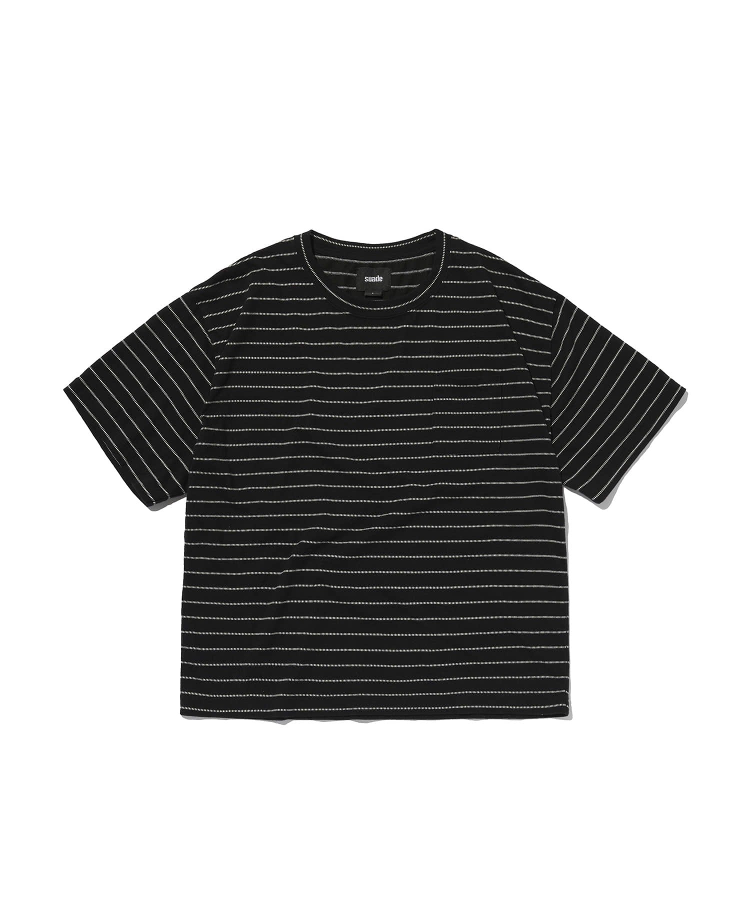 TEXTURED POCKET TEE [BLACK WHITE]
