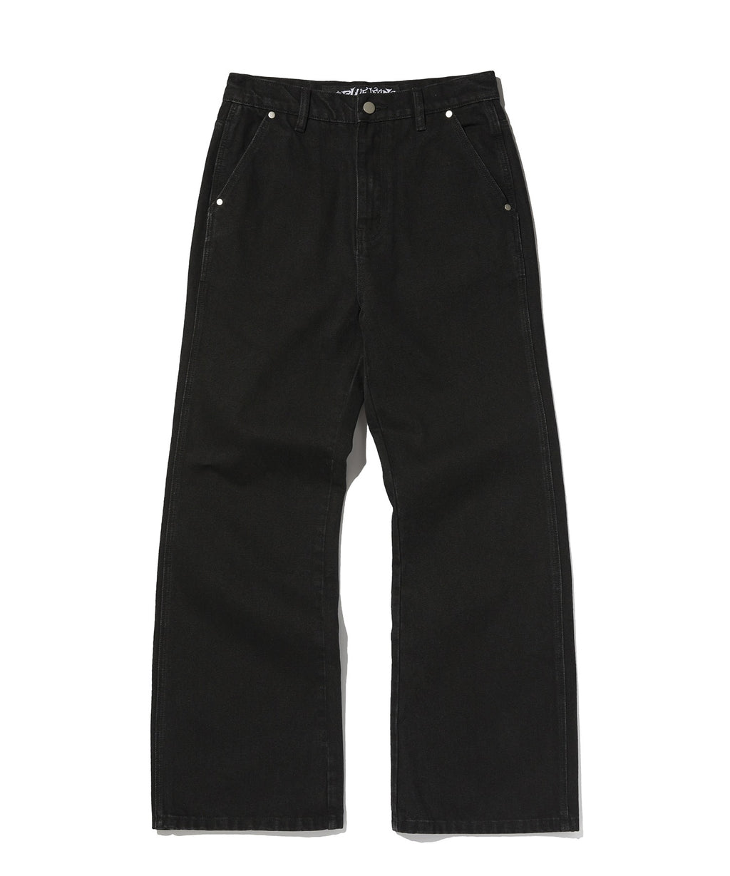 CURVED FLARE DENIM [BLACK]