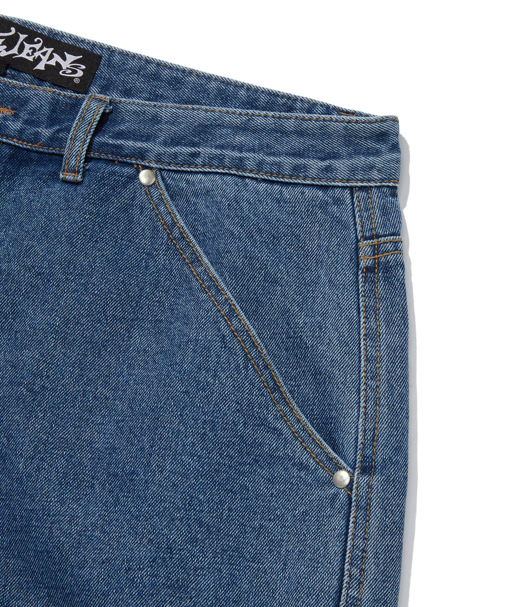 CARPENTER DENIM SHORTS [BLUE]
