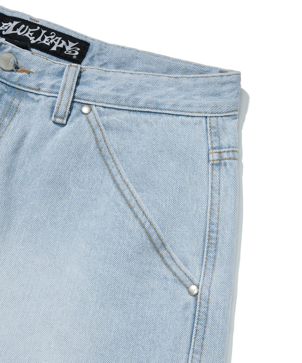 CARPENTER DENIM SHORTS [LIGHT BLUE]