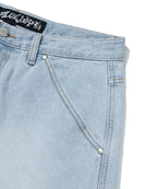 CARPENTER DENIM SHORTS [LIGHT BLUE]