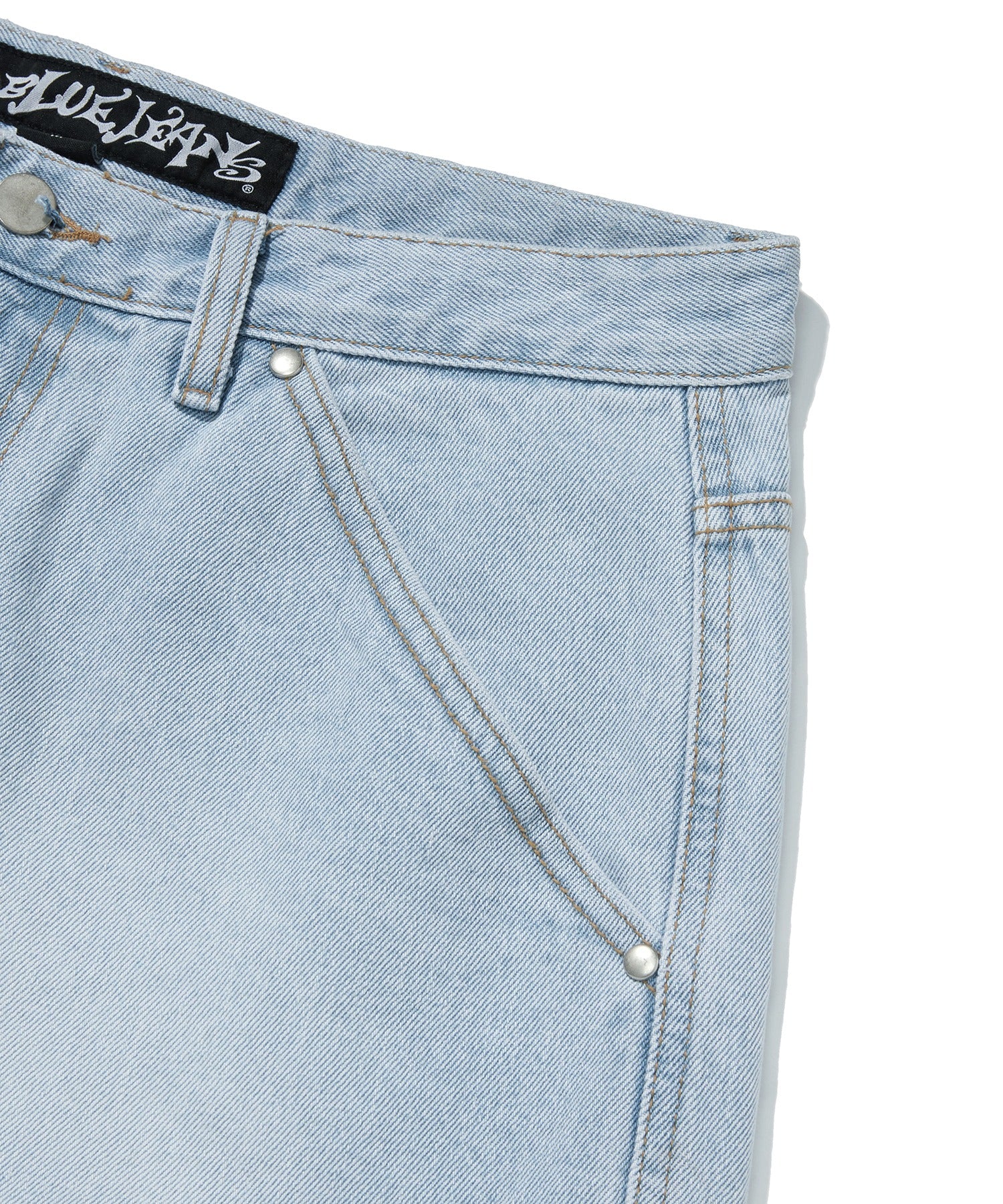 CARPENTER DENIM SHORTS [LIGHT BLUE]