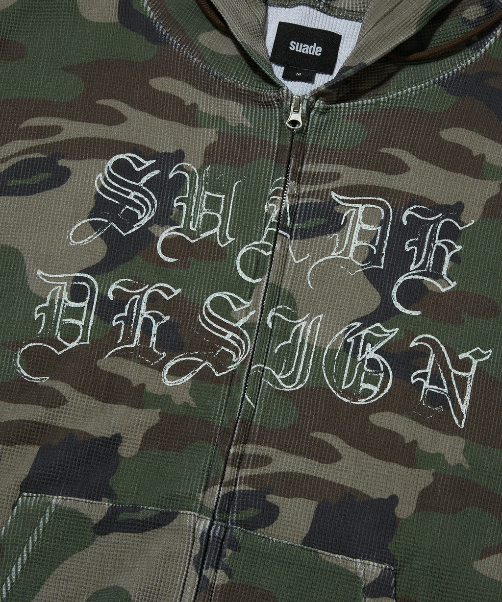 THERMAL CAMO HOOD ZIP UP [CAMO]