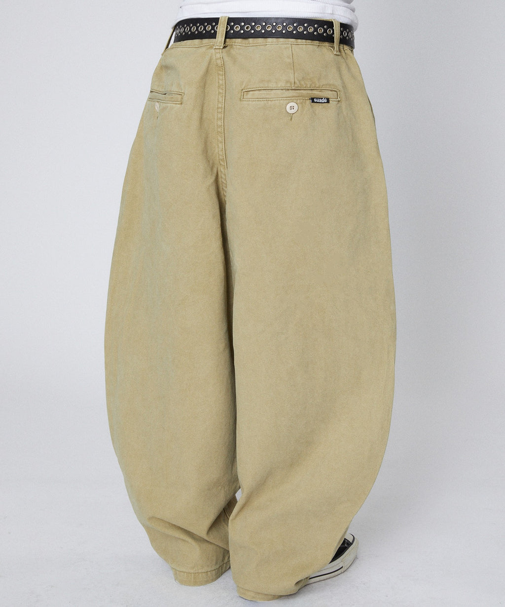 WIDE CHINO PANTS [KHAKI]
