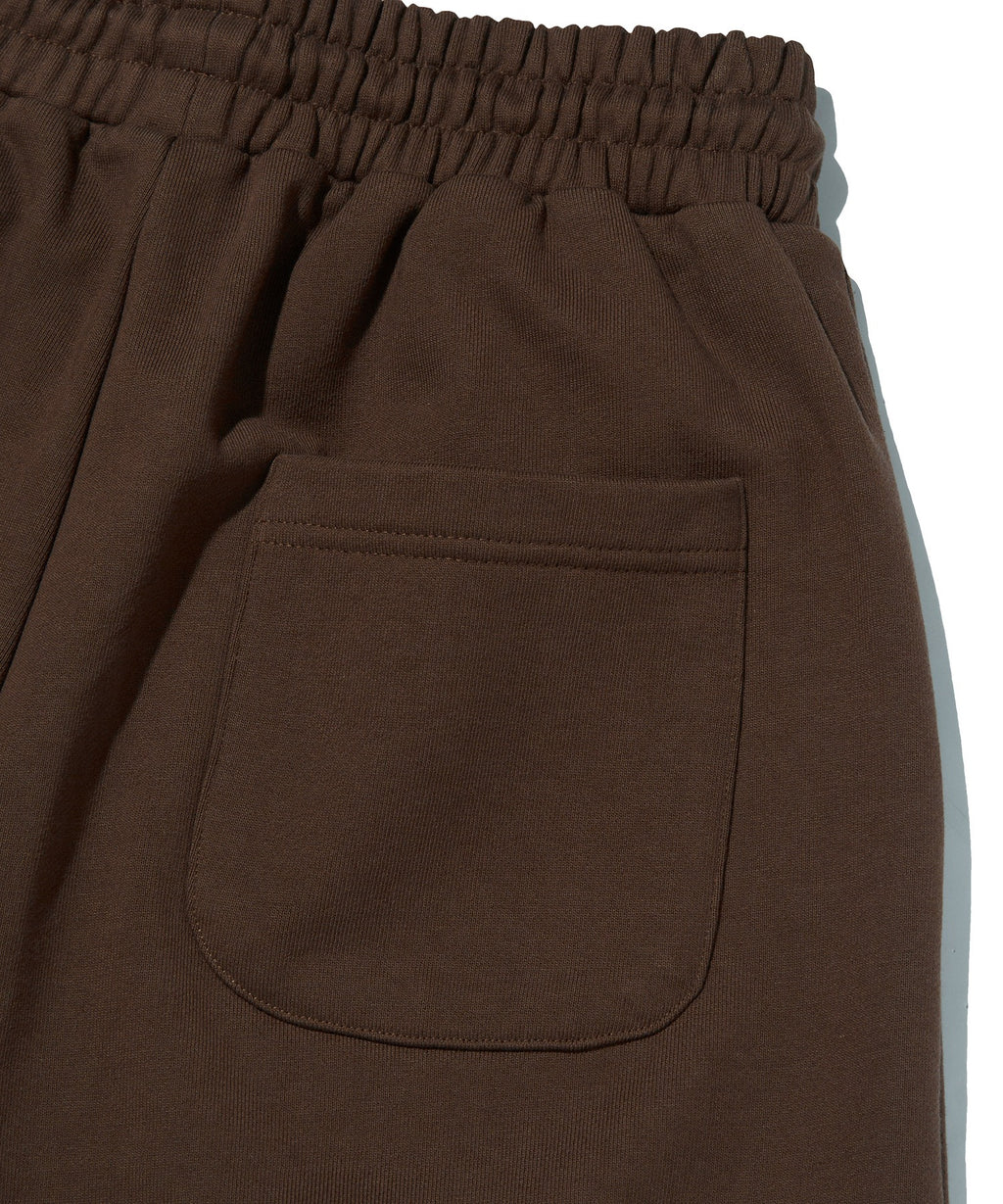 WIDE SWEAT SHORTS [BROWN]
