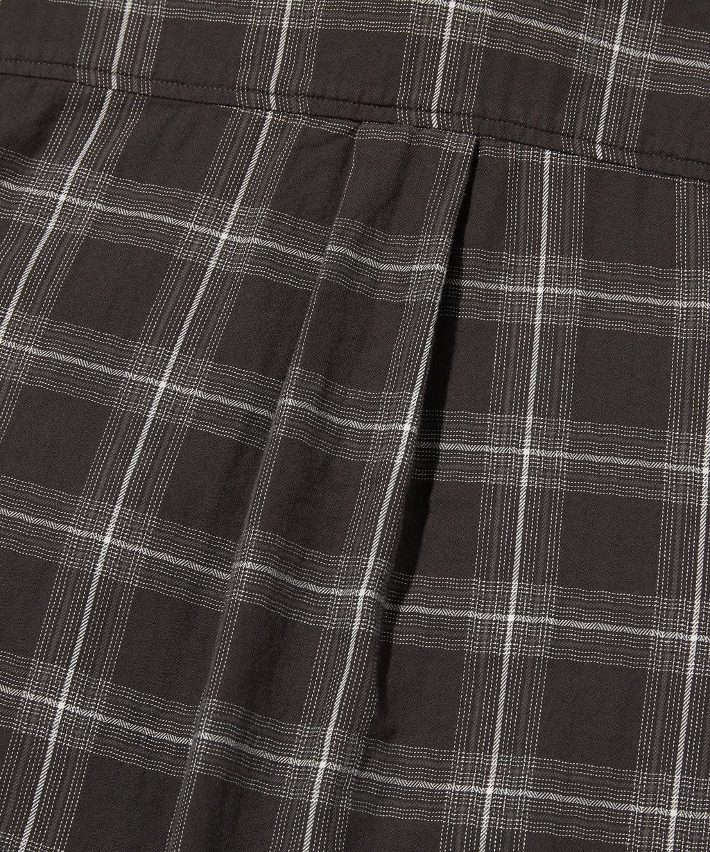 CROPPED CHECK SHIRT [GRAY]